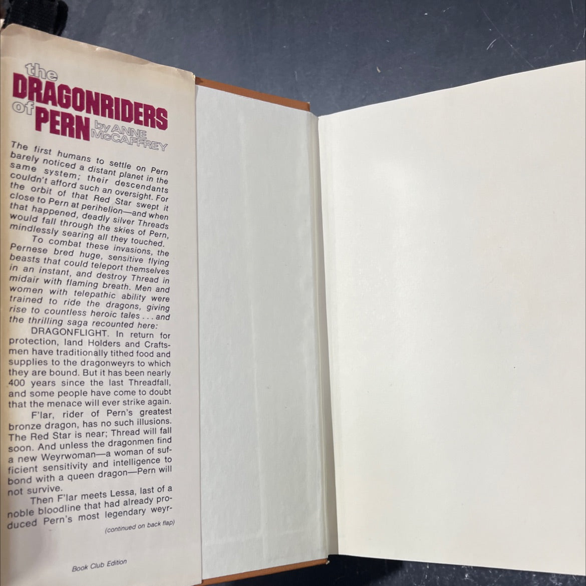 dragonriders of pern book, by Anne McCaffrey, 1978 Hardcover image 4
