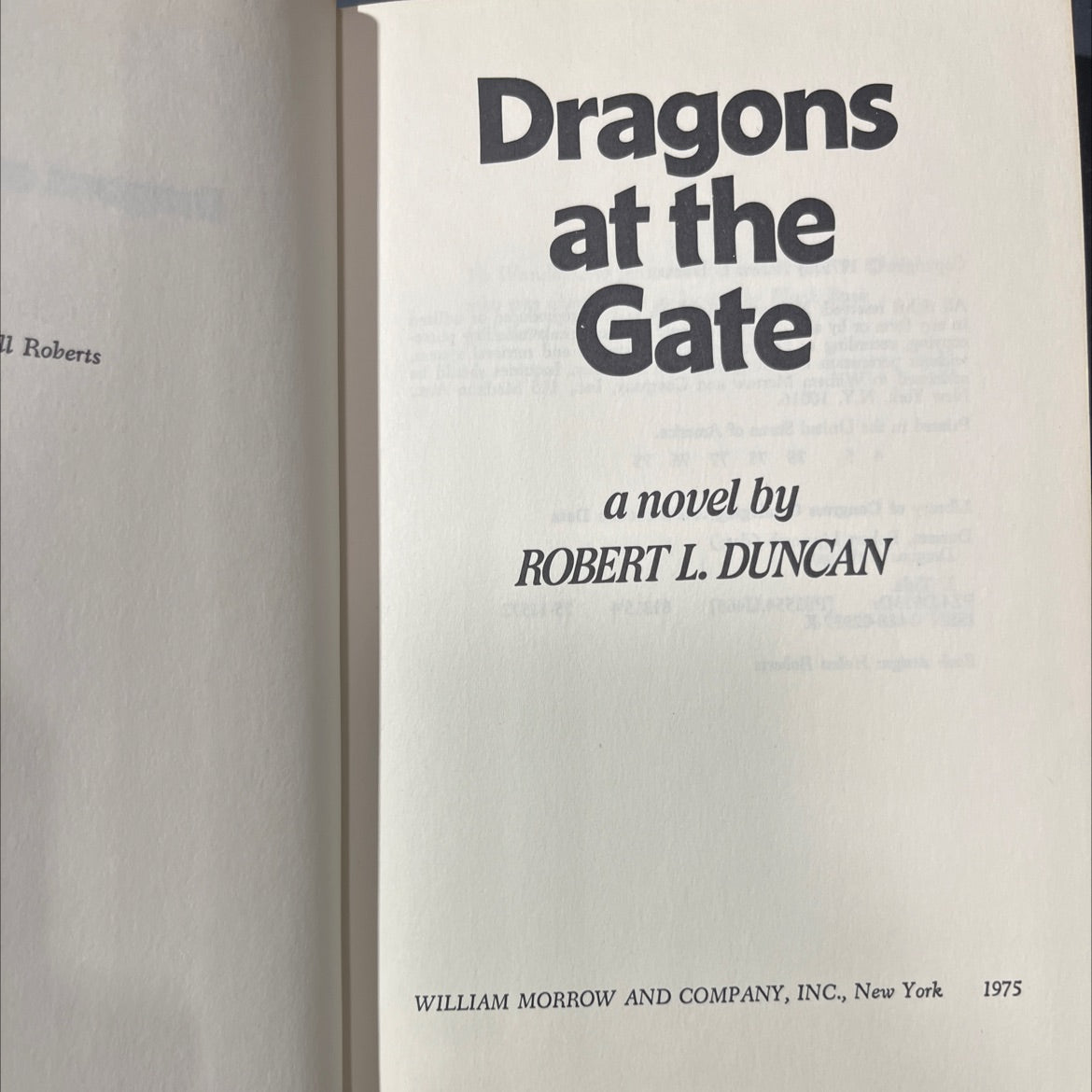 dragons at the gate book, by robert l. duncan, 1975 Hardcover image 2