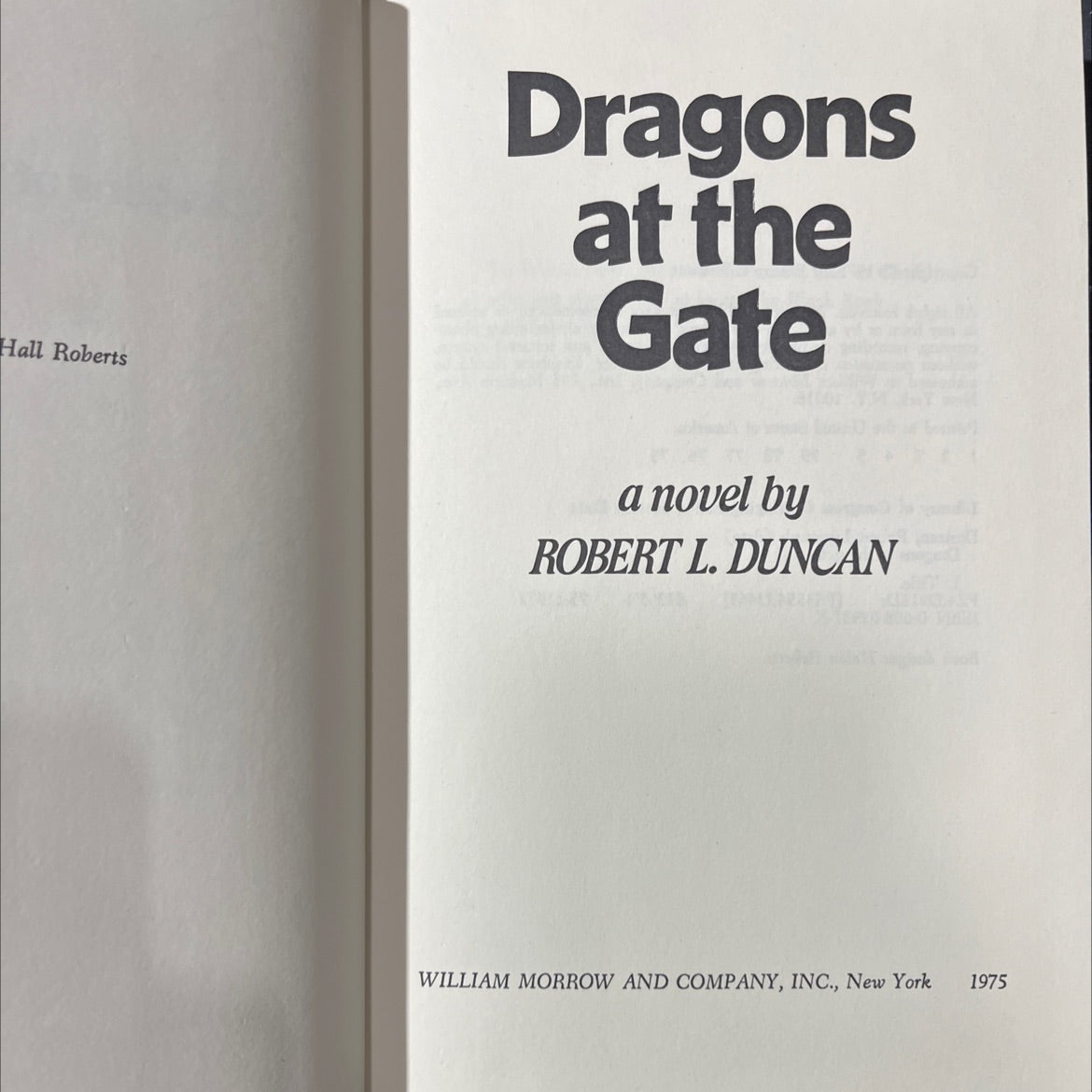 dragons at the gate book, by robert l. duncan, 1975 Hardcover image 2