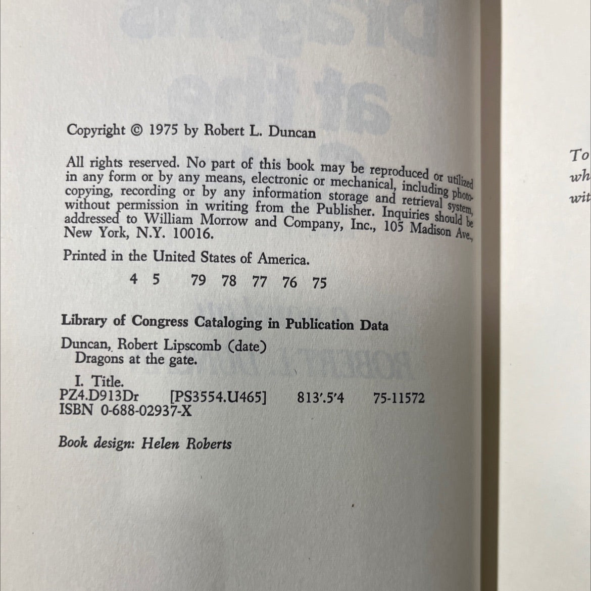 dragons at the gate book, by robert l. duncan, 1975 Hardcover image 3