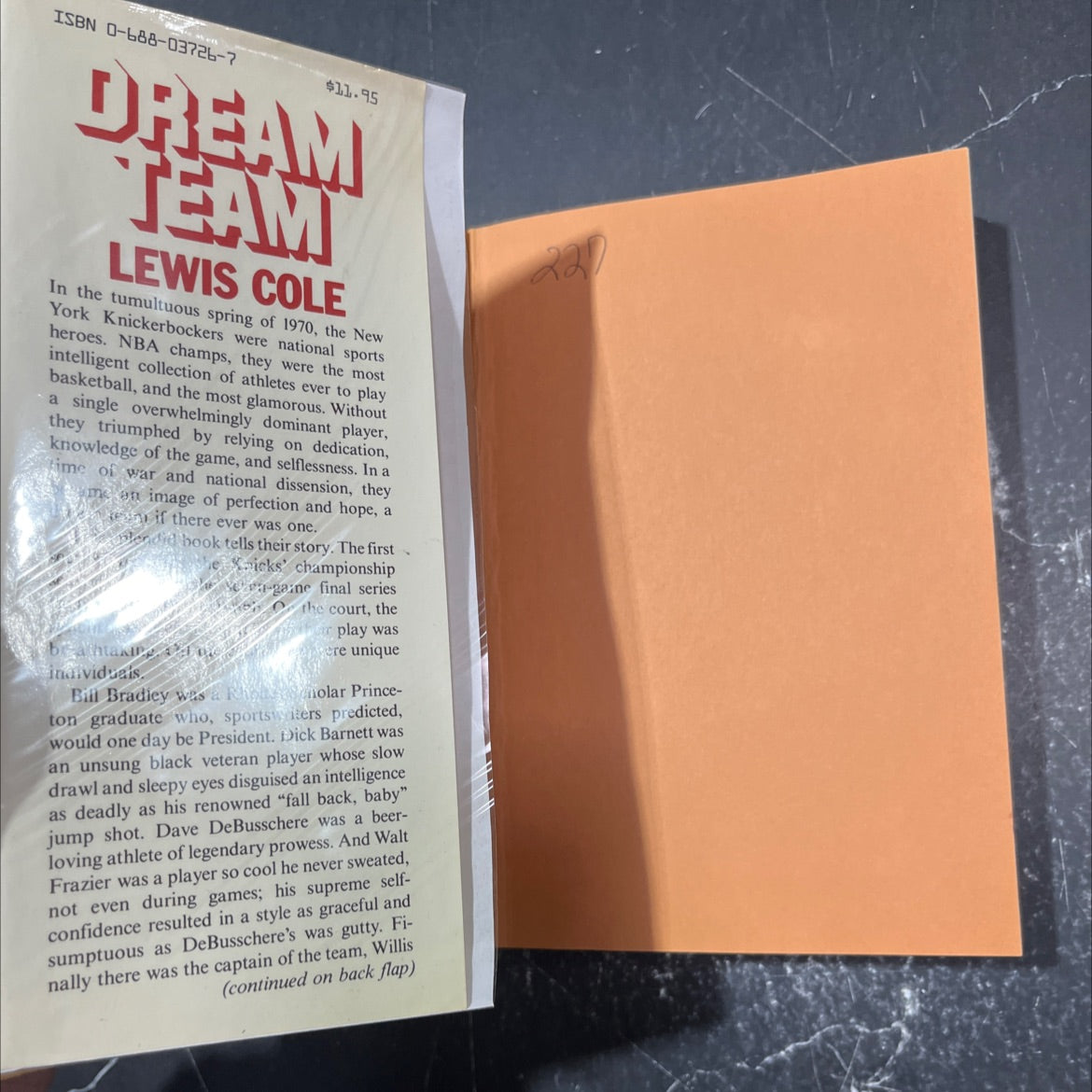 dream team book, by lewis cole, 1981 Hardcover image 4