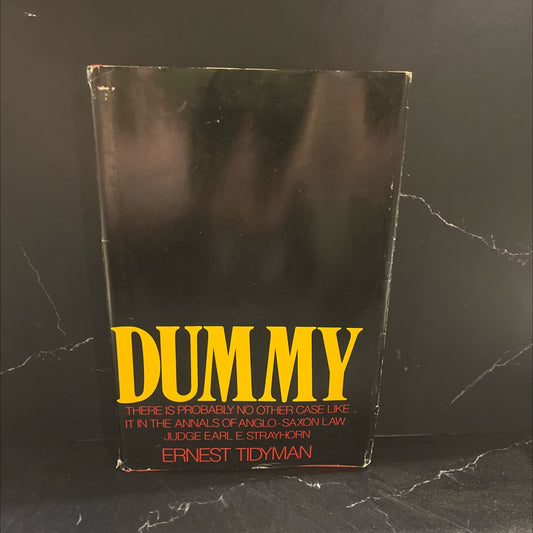 dummy book, by ernest tidyman, 1974 Hardcover image 1