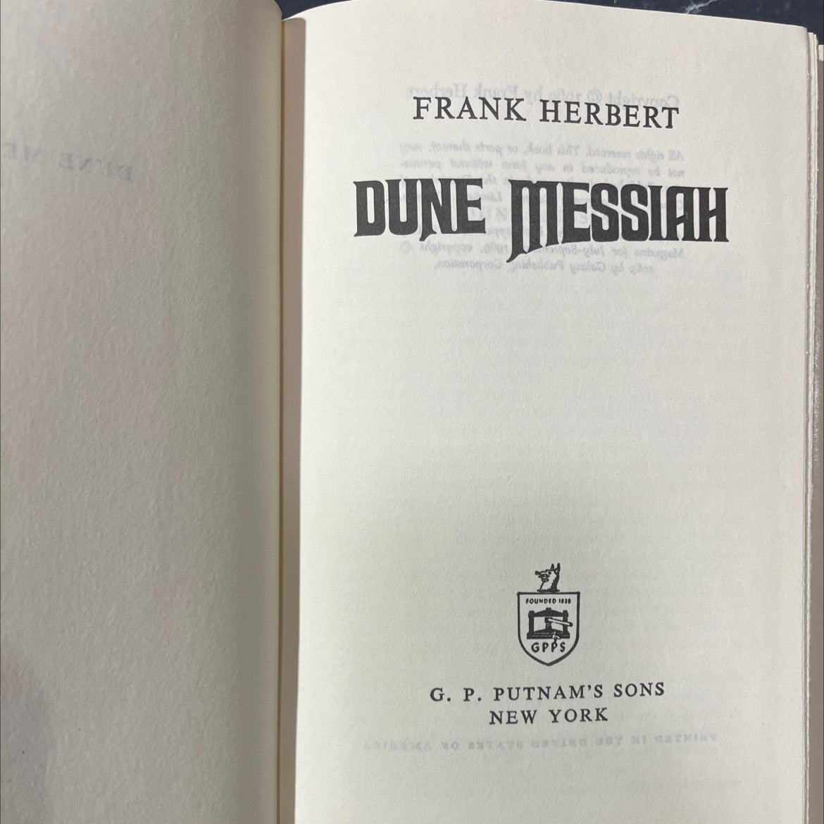 dune messiah book, by Frank Herbert, 1969 Hardcover image 2