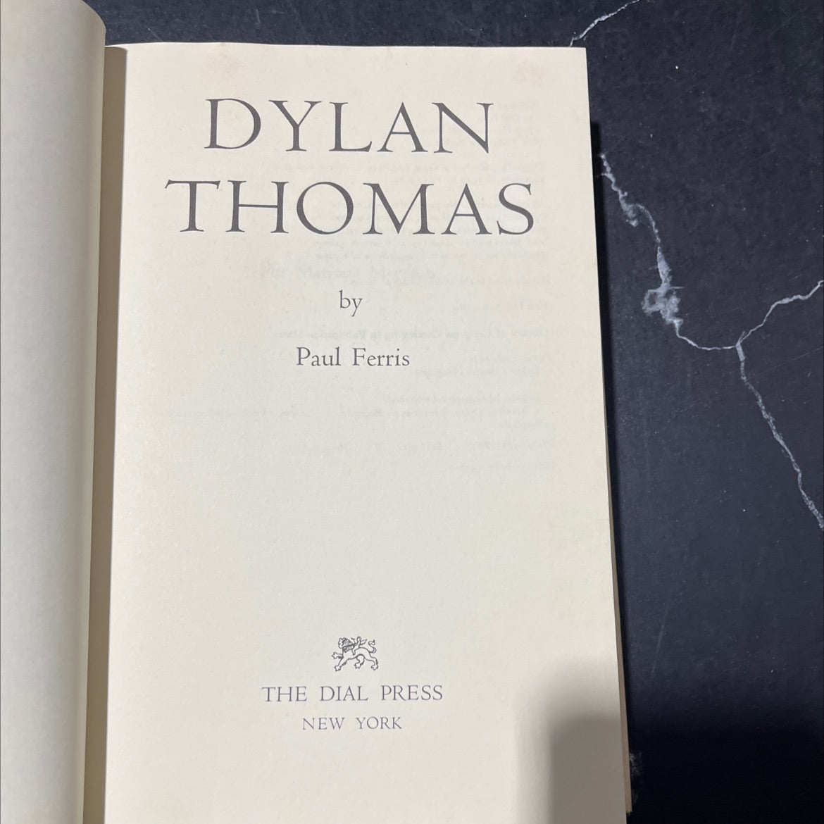 dylan thomas: a biography book, by Paul Ferris, 1977 Hardcover image 2