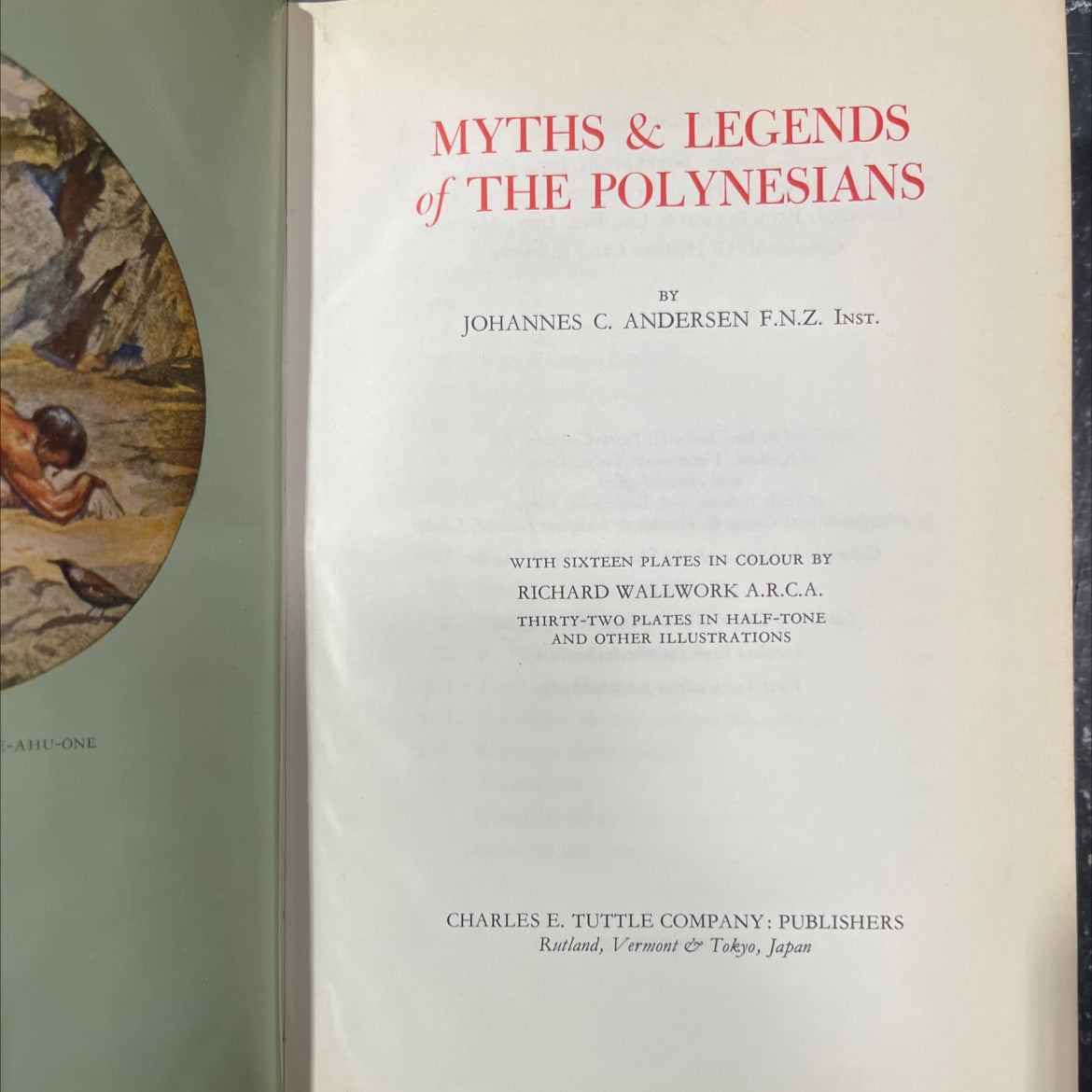 e-ahu-one myths & legends of the polynesians book, by johannes c. andersen, 1969 Hardcover image 2