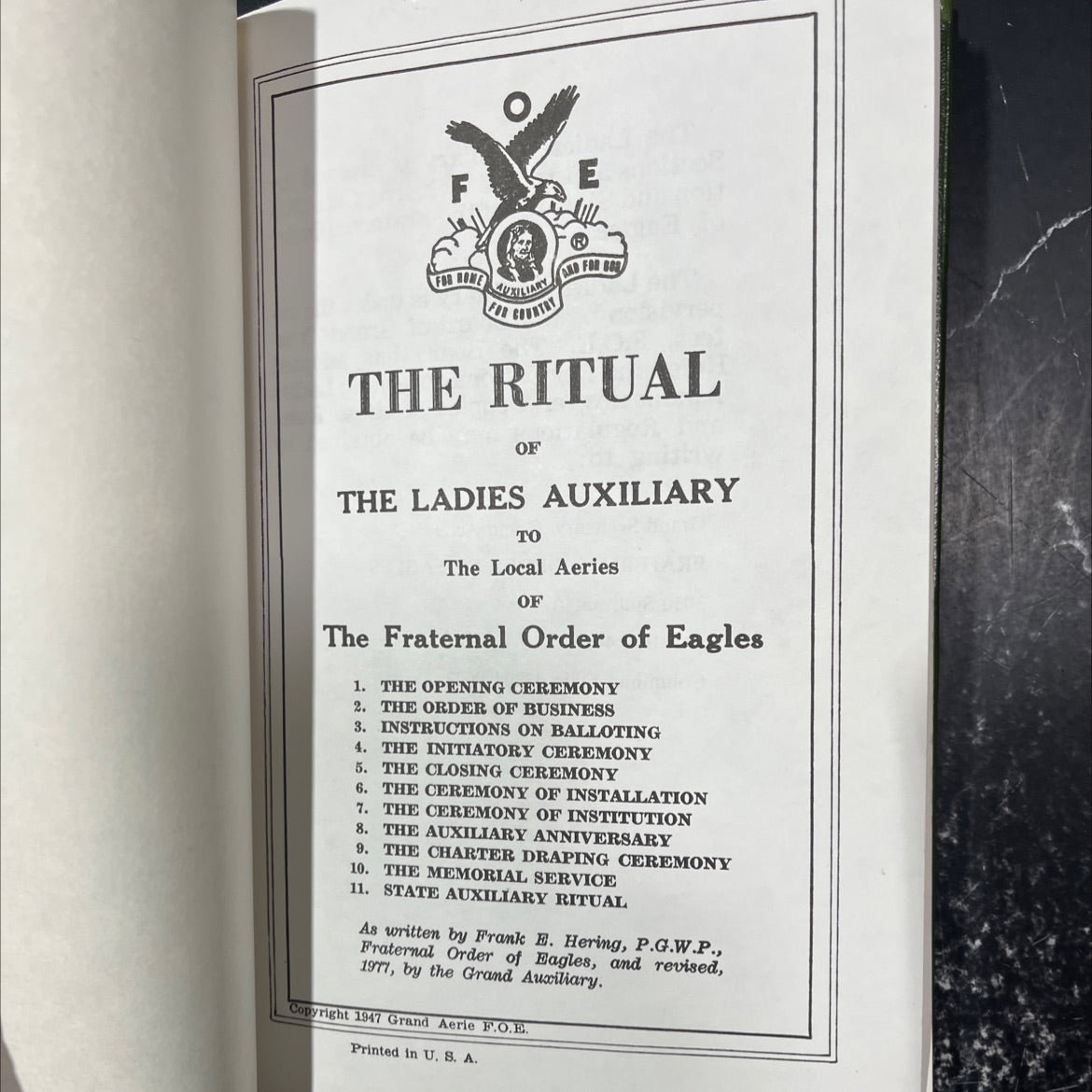 e for home auxiliary for country and for 888 the ritual of the ladies auxiliary to the local aeries of the fraternal image 2