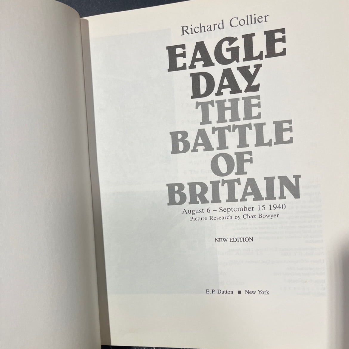 eagle day the battle of britain book, by Richard Collier, 1980 Hardcover image 2