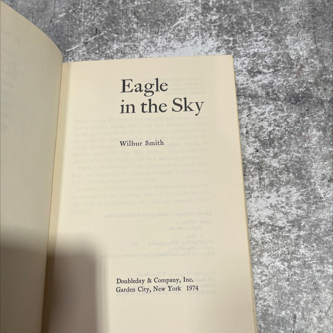 eagle in the sky book, by Wilbur Smith, 1974 Hardcover image 2