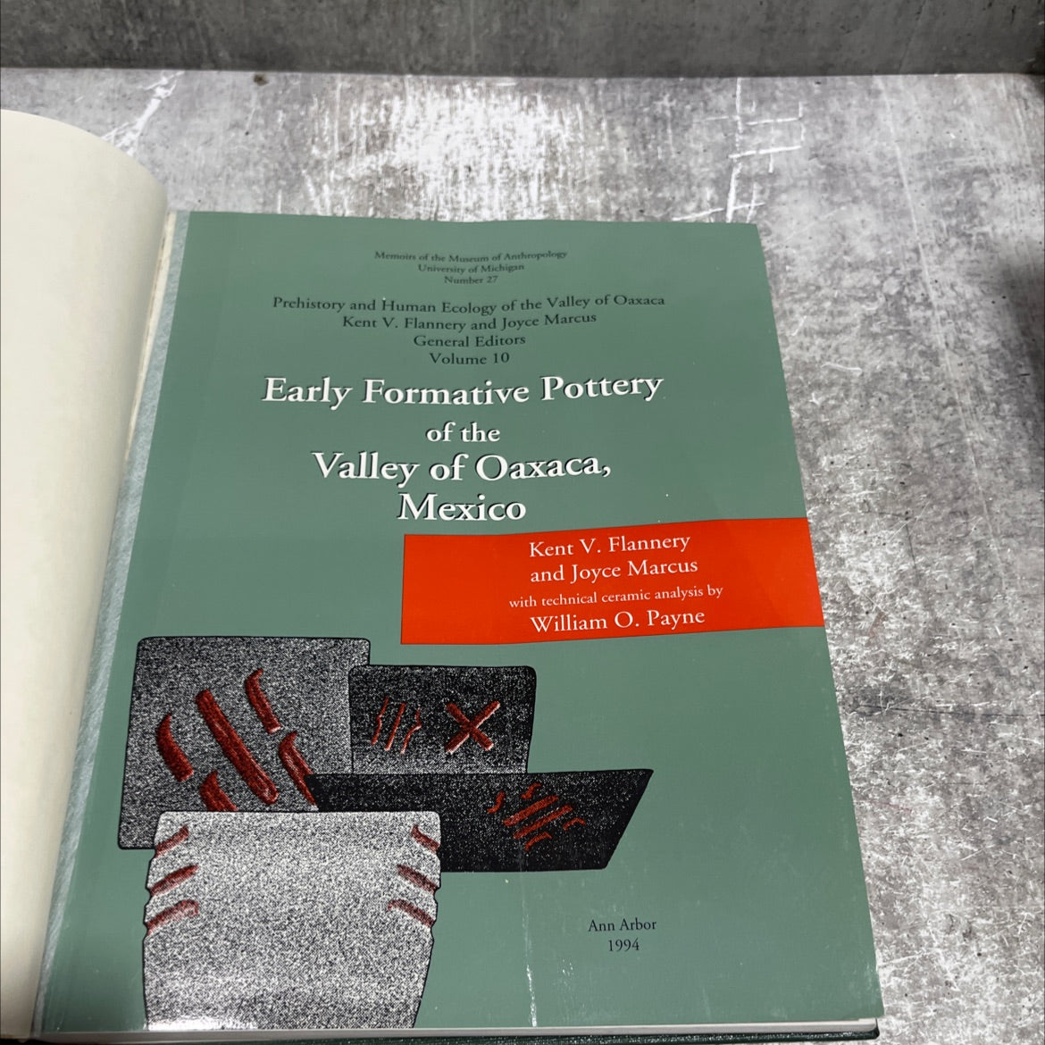 early formative pottery of the valley of oaxaca, mexico book, by kent v. flannery and joyce marcus, 1994 Hardcover image 2