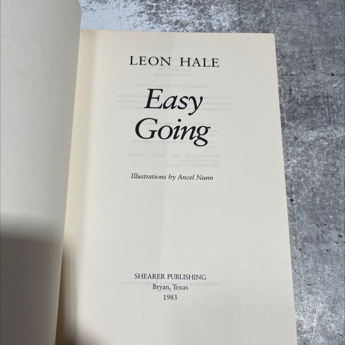 easy going book, by leon hale, 1983 Hardcover image 2