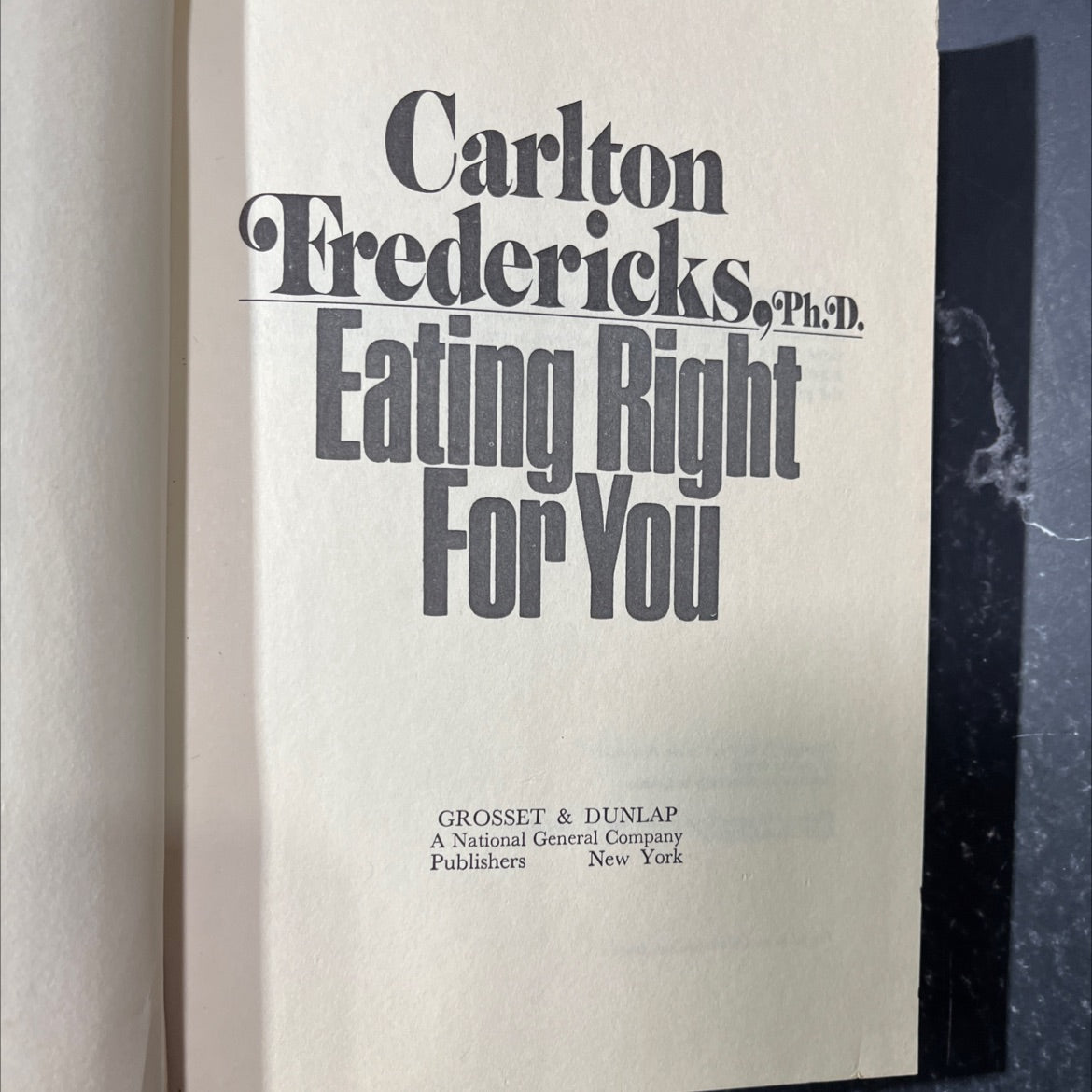 eating right for you book, by carlton fredericks, 1972 Hardcover image 2
