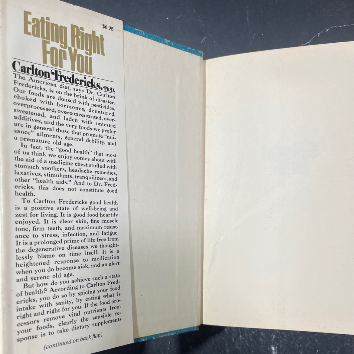 eating right for you book, by carlton fredericks, 1972 Hardcover image 4