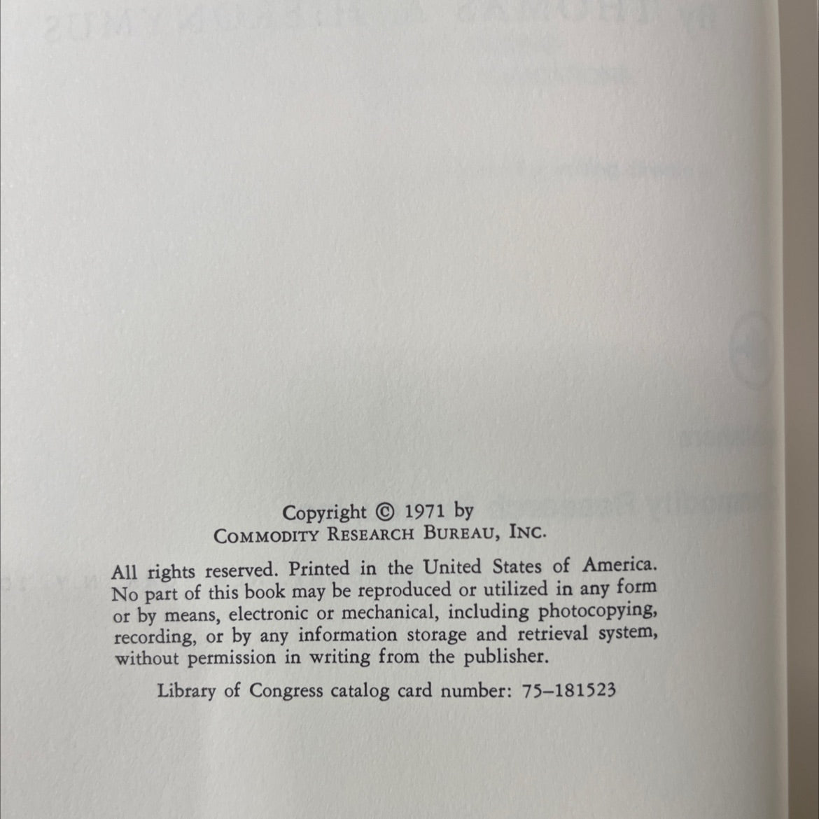 economics of futures trading for commercial and personal profit book, by thomas a. hieronymus, 1971 Hardcover image 3