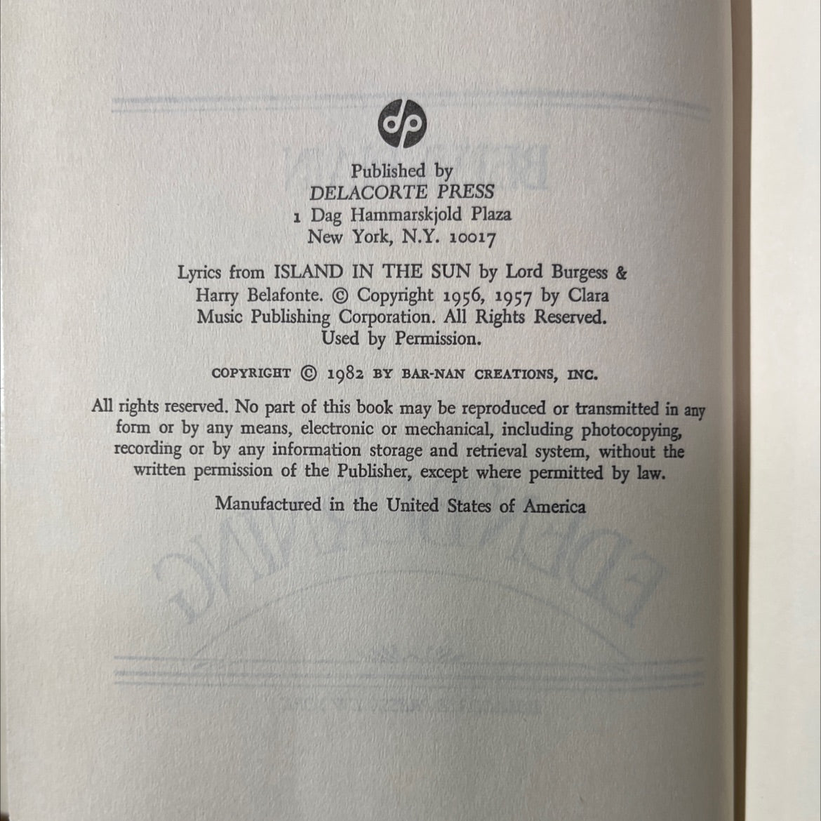 eden burning book, by belva plain, 1982 Hardcover image 3