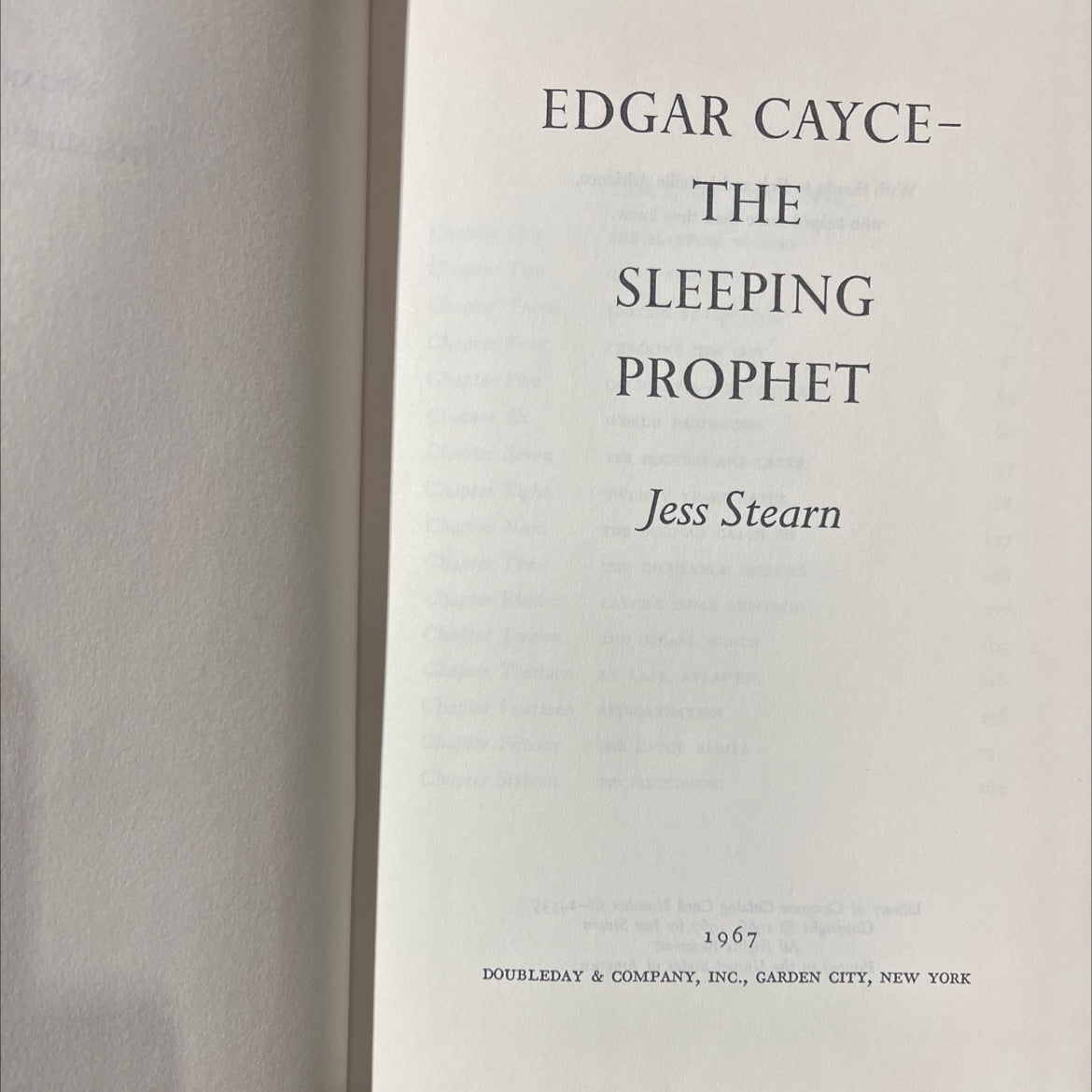 edgar cayce - the sleeping prophet book, by Jess Stearn, 1967 Hardcover image 2