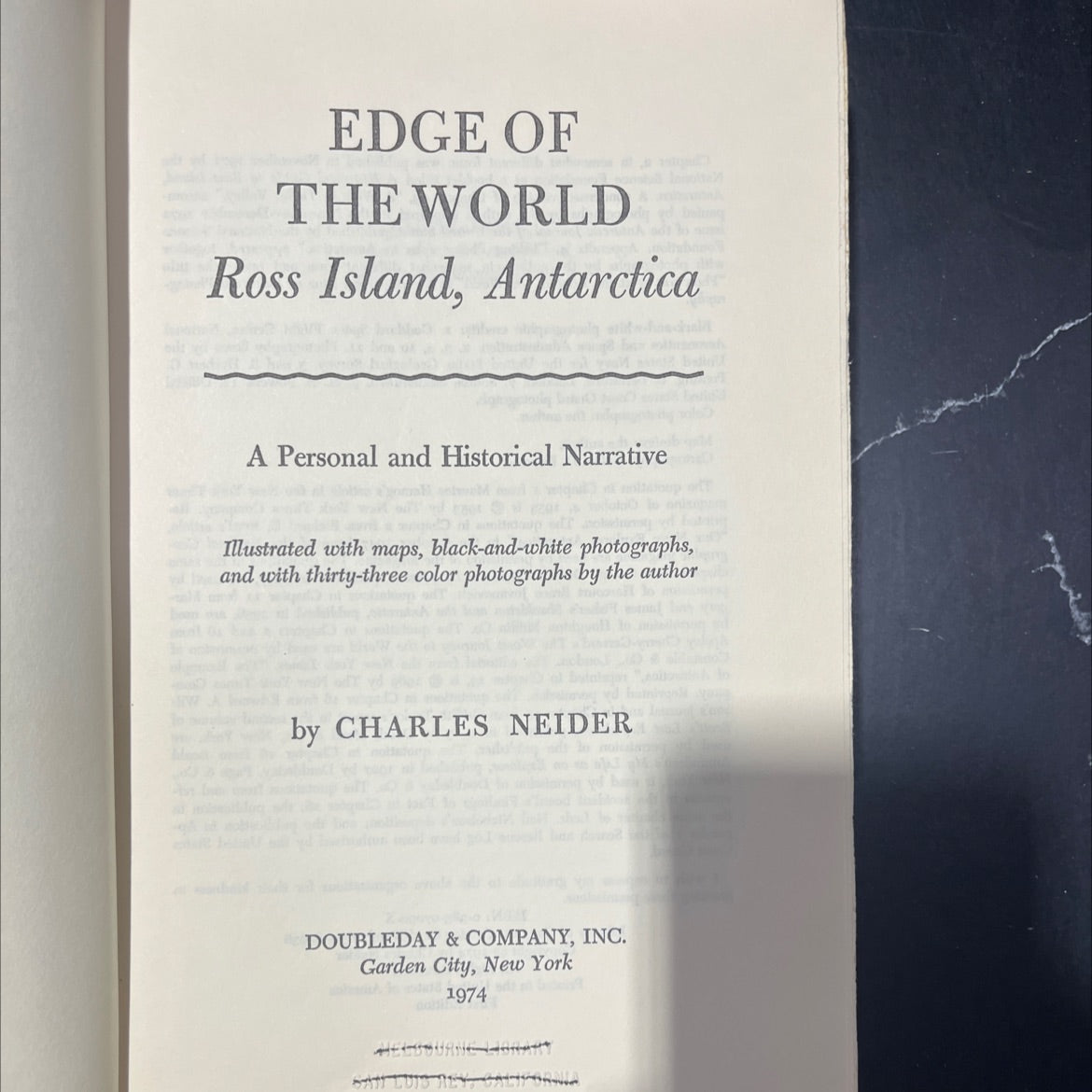 edge of the world ross island, antarctica a personal and historical narrative illustrated with maps, black-and-white image 2