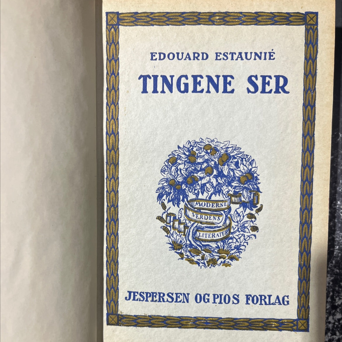 edouard estaunie tingene ser book, by edouard estaunie, 1929 Leather image 2