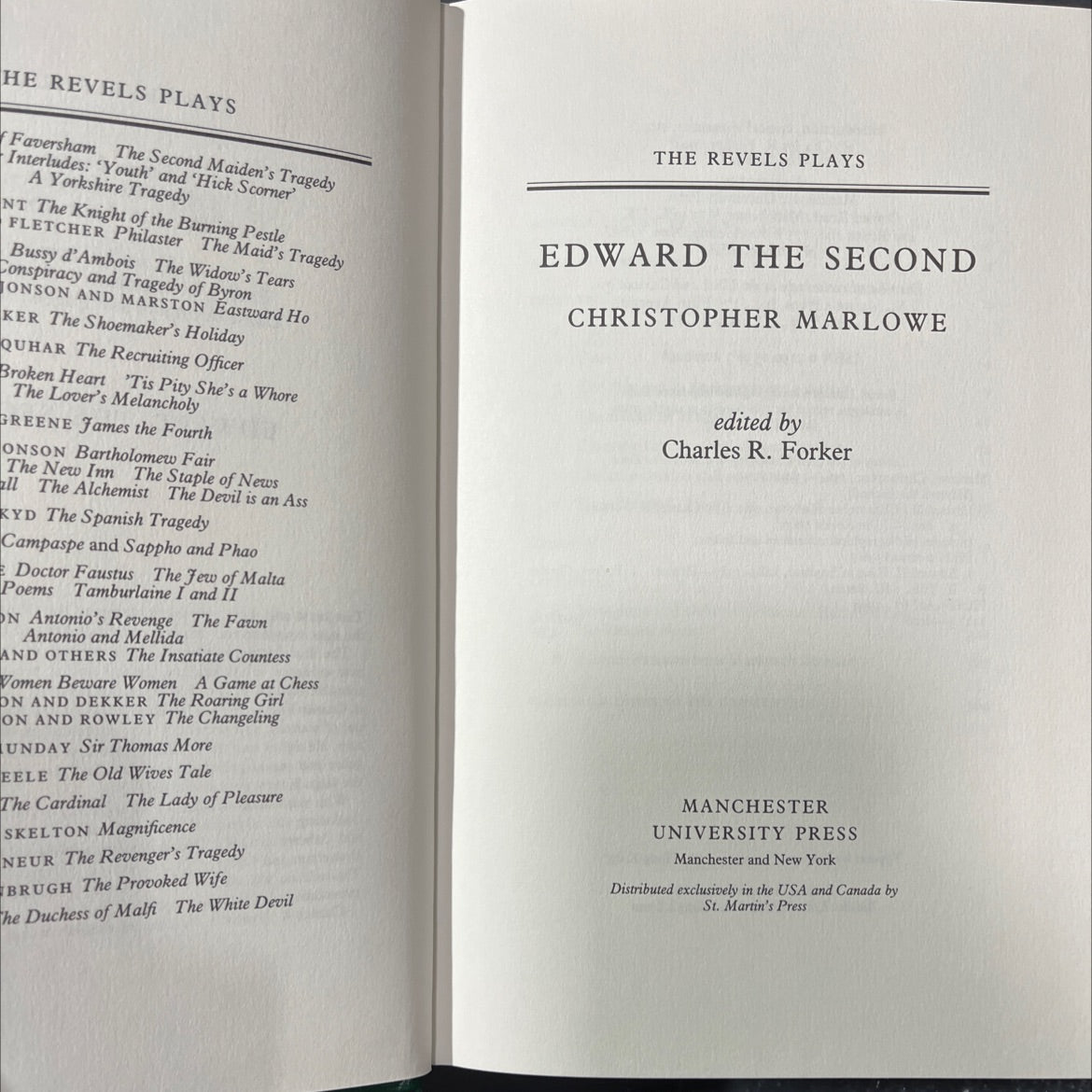 edward ii book, by christopher marlowe, 1994 Hardcover image 2