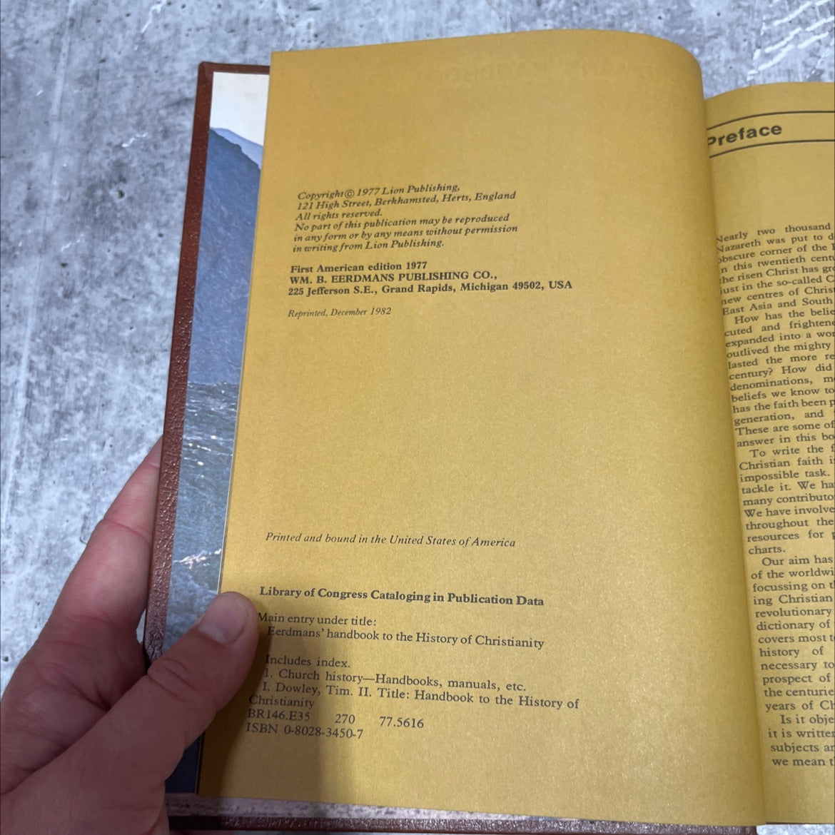 eerdmans' handbook to the history of christianity book, by Tim Dowley, 1982 Hardcover image 3