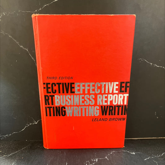 effective business report writing book, by leland brown, 1973 Hardcover image 1