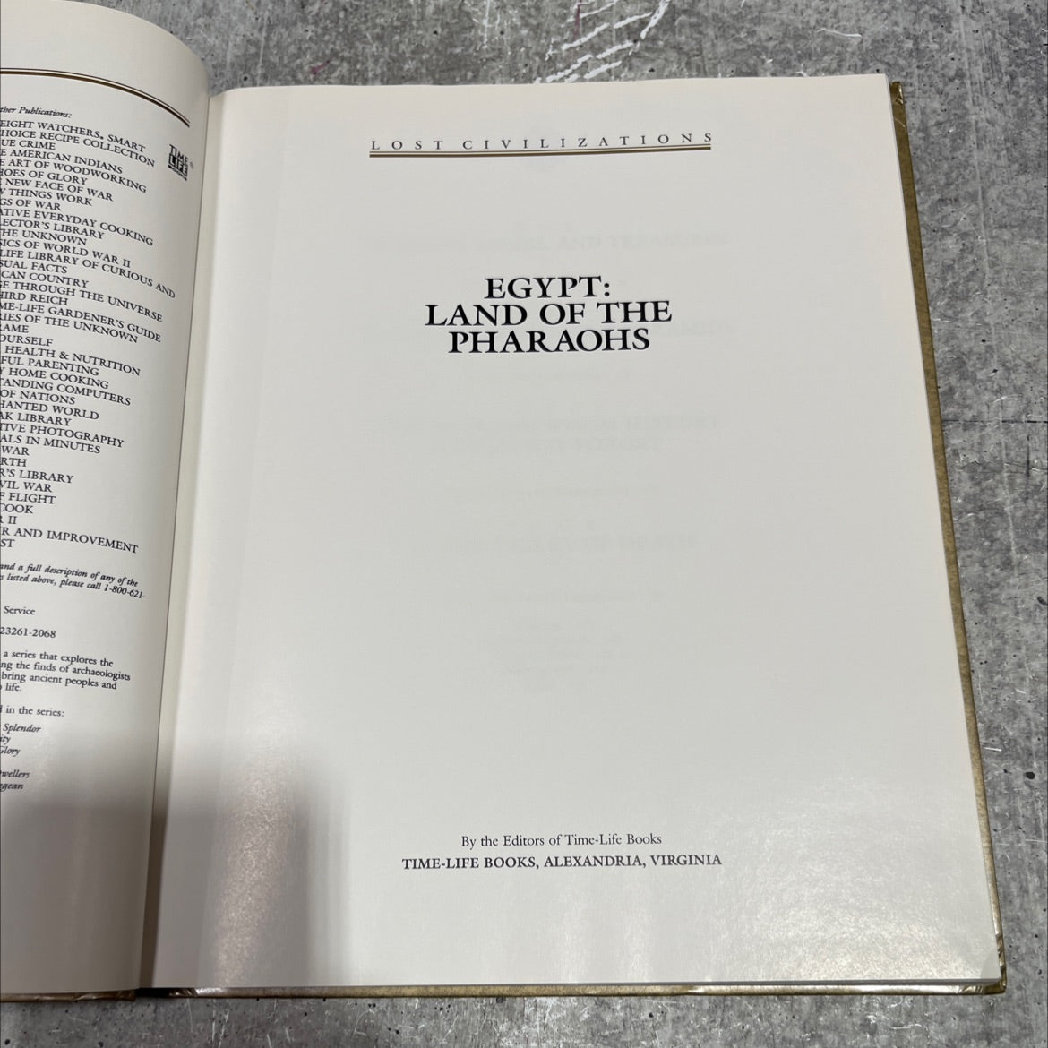 egypt: land of the pharaohs book, by editors of time-life books, 1992 Hardcover image 2