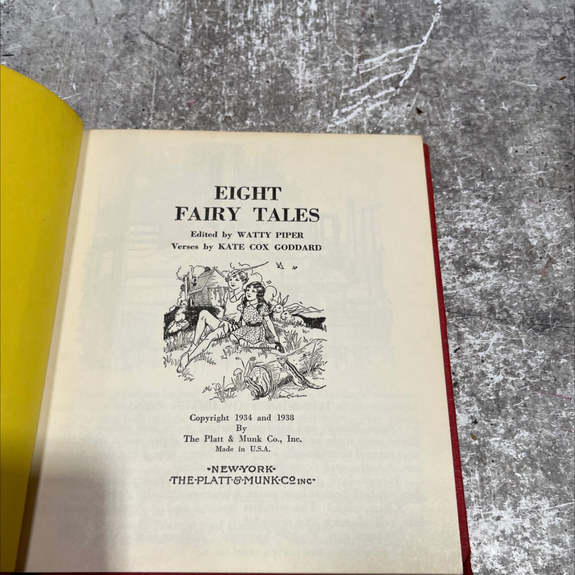 eight fairy tales book, by watty piper, 1938 Hardcover image 2