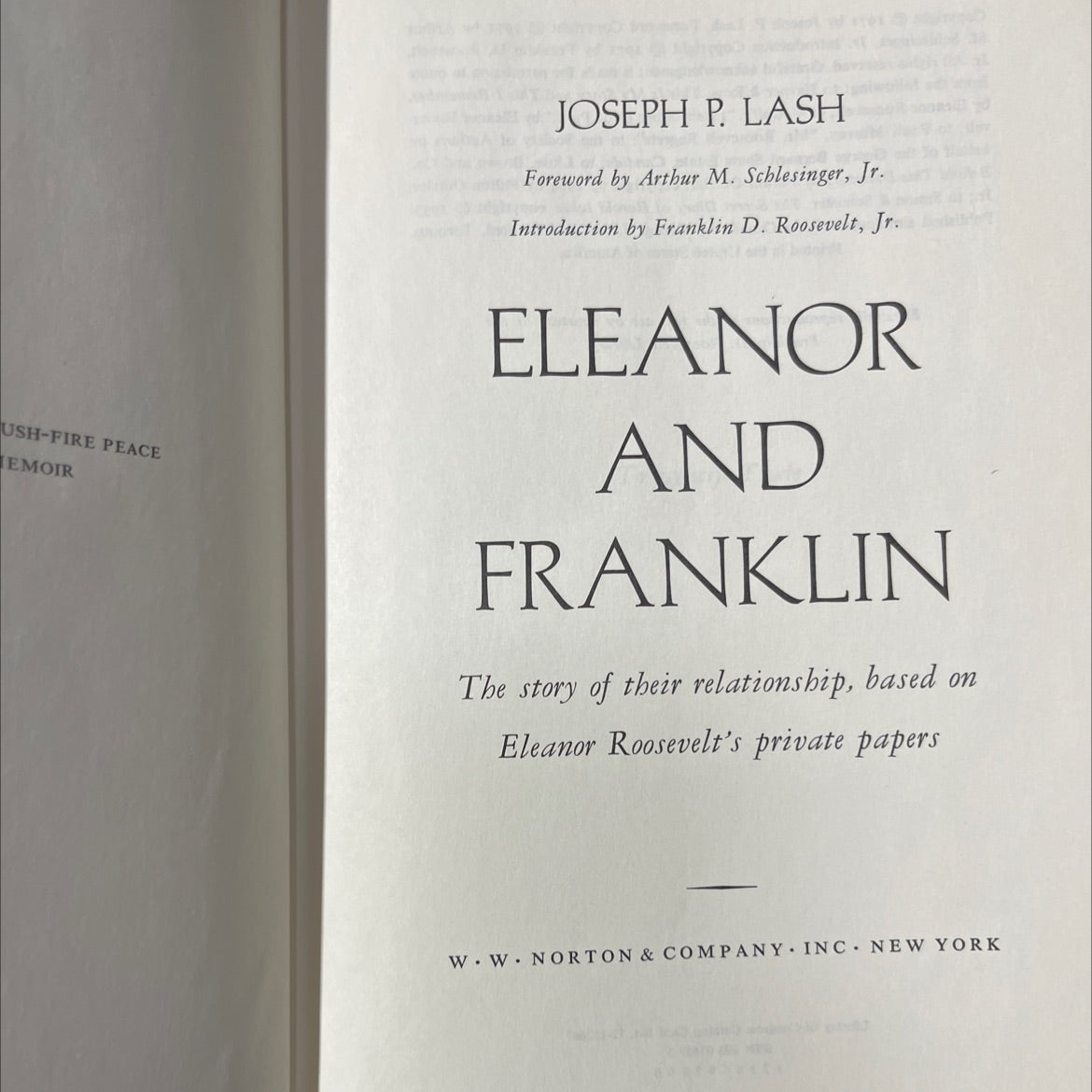 eleanor and franklin book, by joseph p. lash, 1971 Hardcover image 2