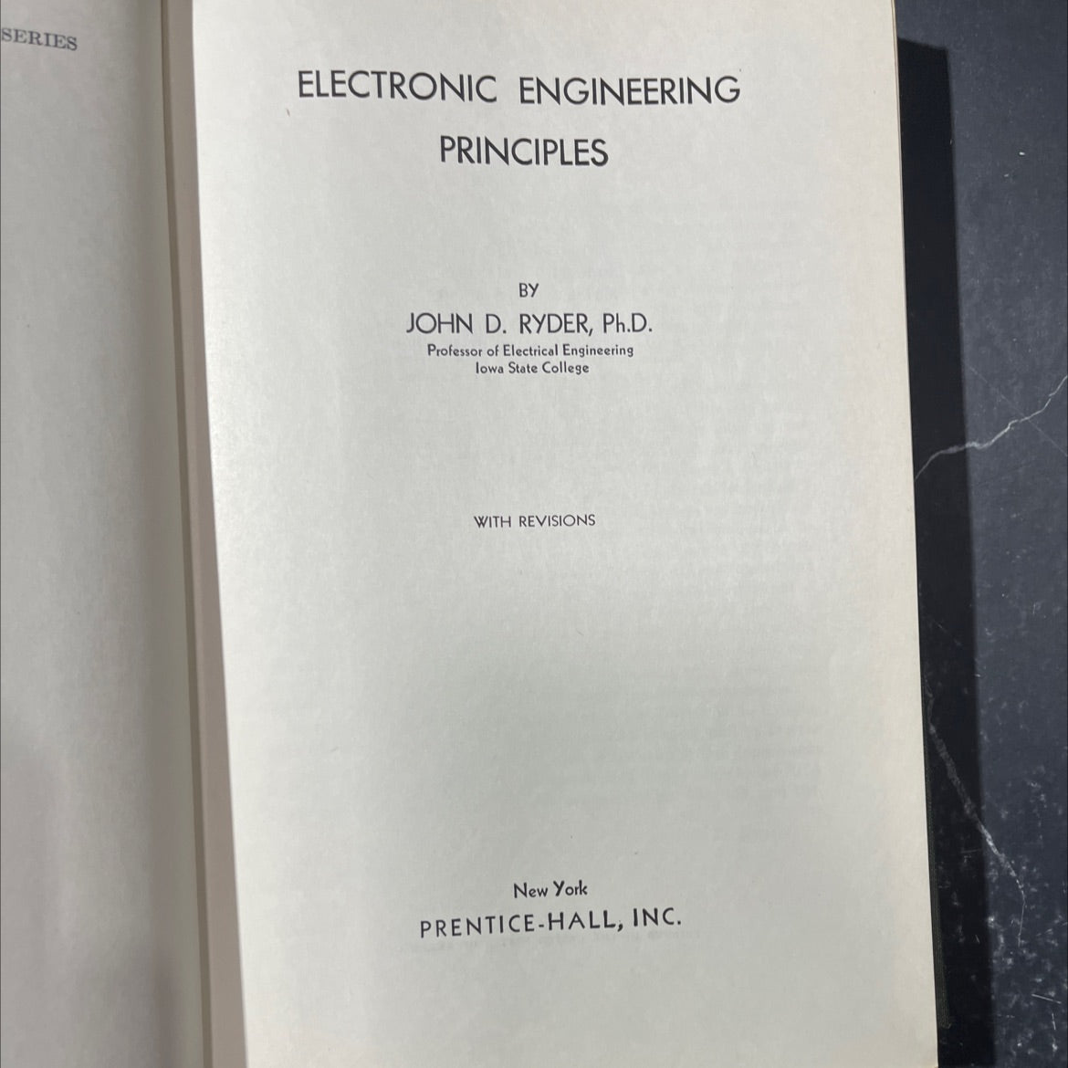 electronic engineering principles book, by john d. ryder, 1949 Hardcover image 2