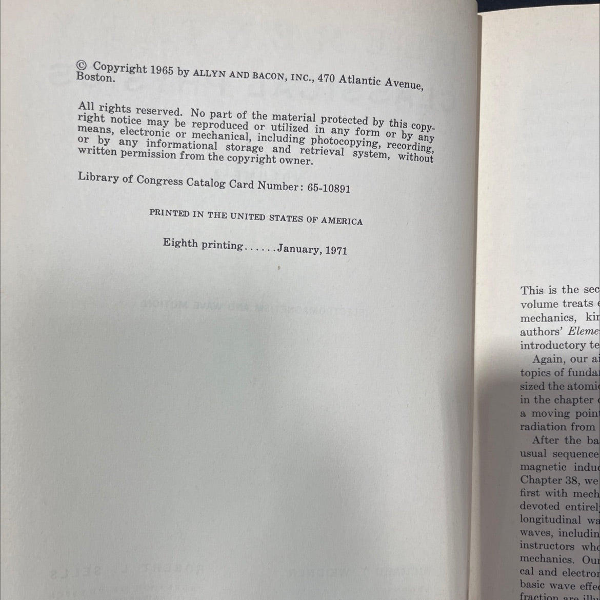 elementary classical physics volume 2 (electromagnetism and wave motion) book, by richard t. weidner, robert l. sells, image 3