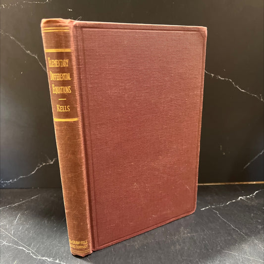 elementary differential equations book, by lyman m. kells, 1947 Hardcover image 1