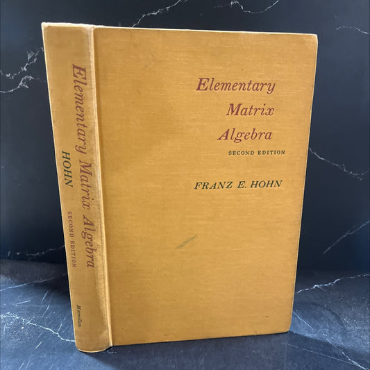 elementary matrix algebra book, by franz e. hohn, 1964 Hardcover image 1