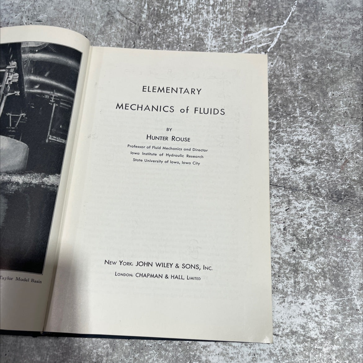 elementary mechanics of fluids book, by hunter rouse, 1956 Hardcover image 2