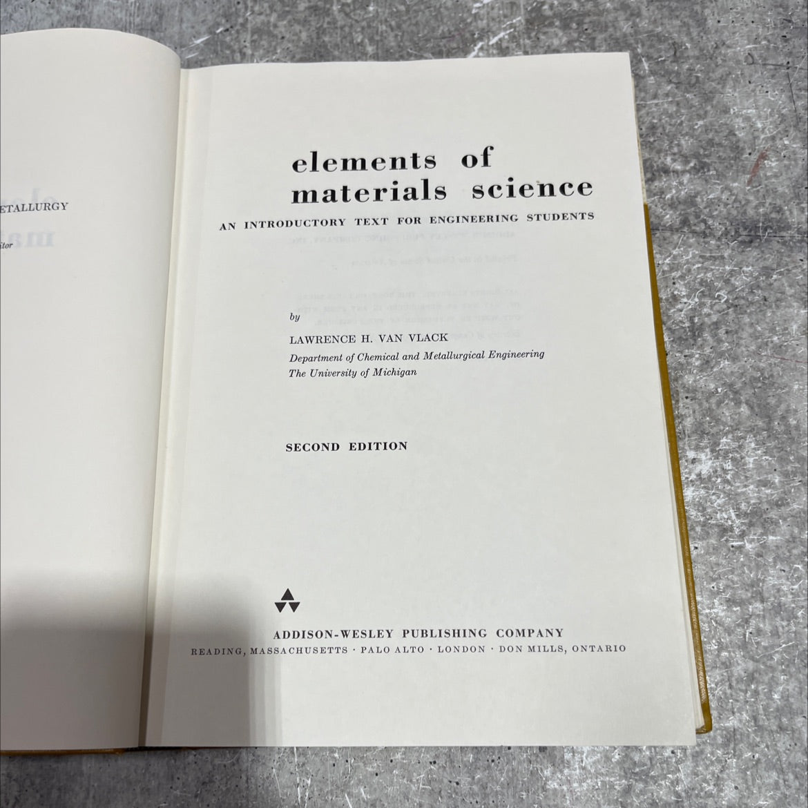 elements of etallurgy materials science an introductory text for engineering students book, by lawrence h. van vlack, image 2