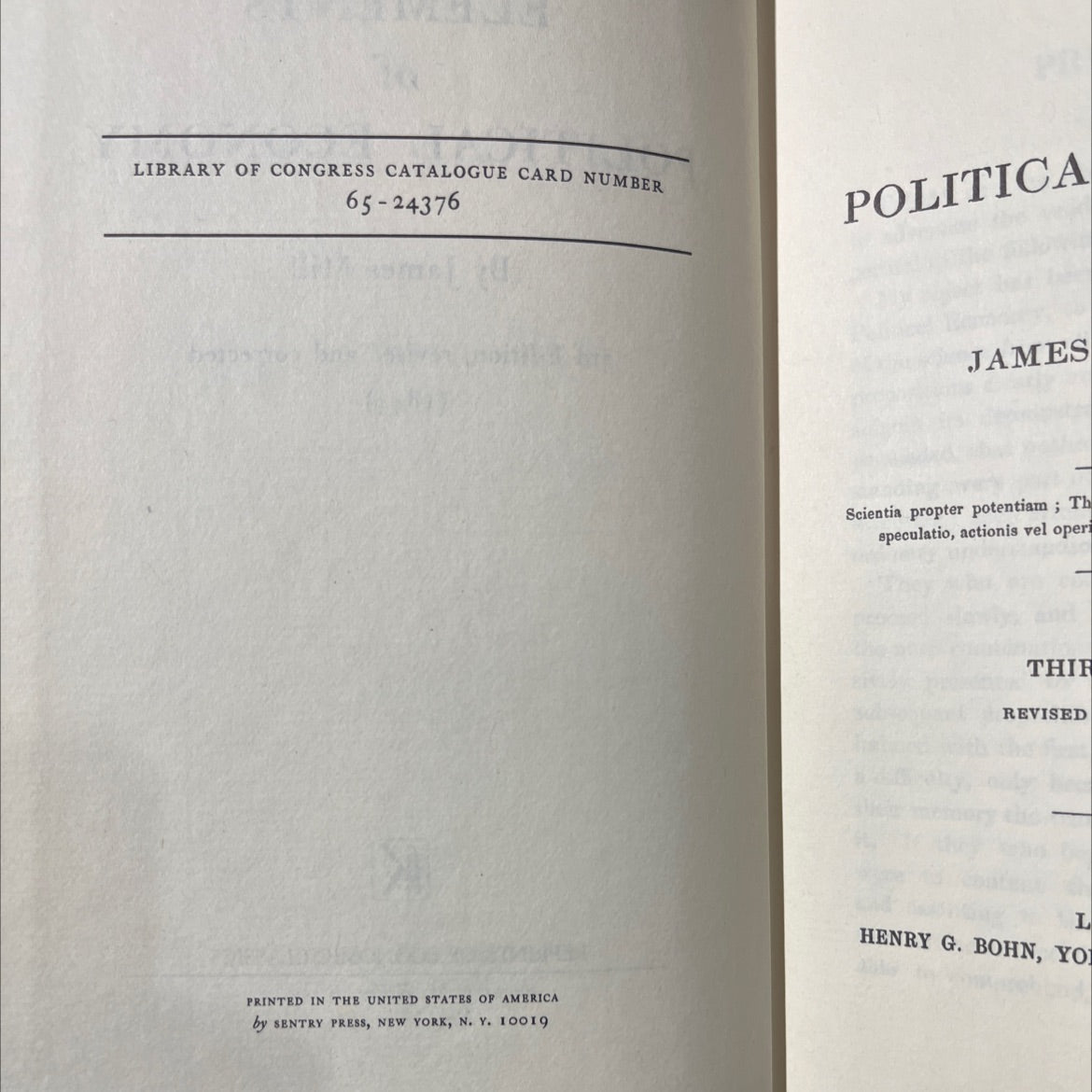 elements of political economy book, by james mill, 1844 Hardcover image 3