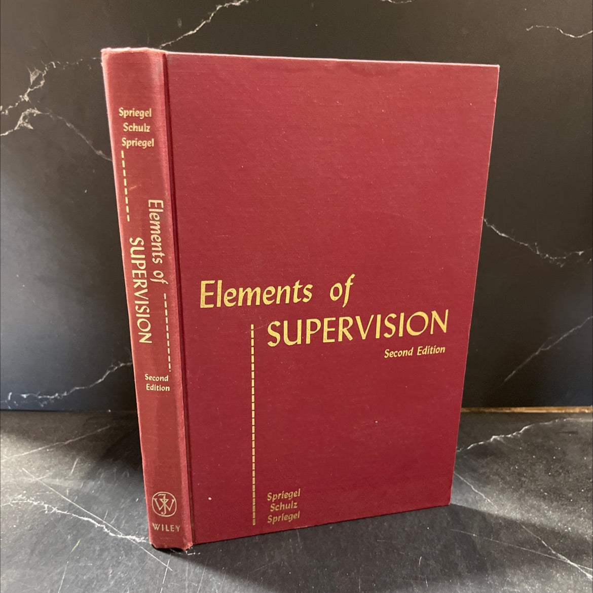 elements of supervision book, by william r. spriegel and edward schulz, 1966 Hardcover image 1