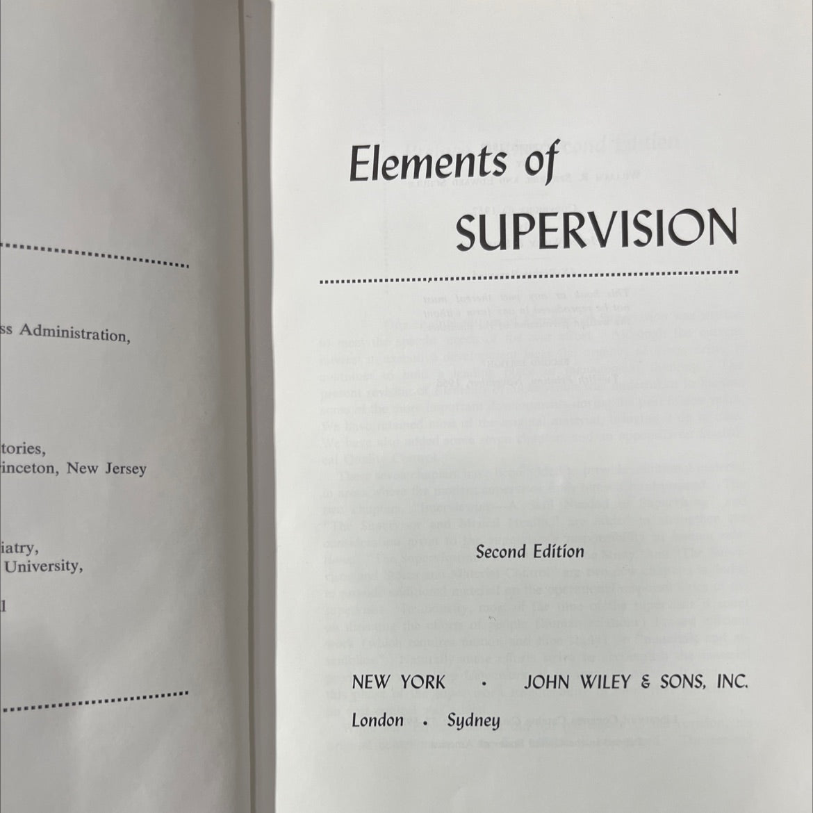 elements of supervision book, by william r. spriegel and edward schulz, 1966 Hardcover image 2
