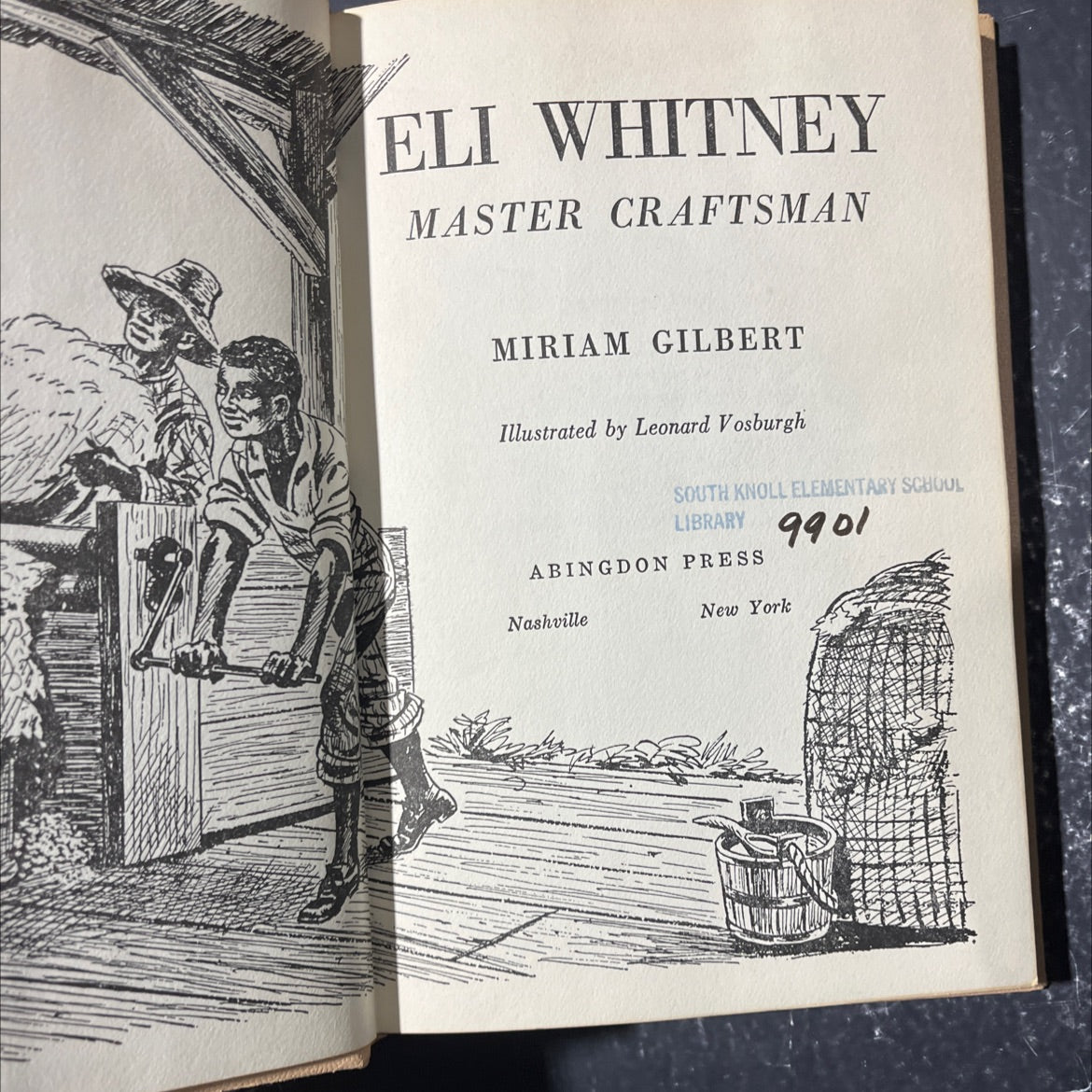 eli whitney master craftsman book, by miriam gilbert, 1956 Hardcover image 2