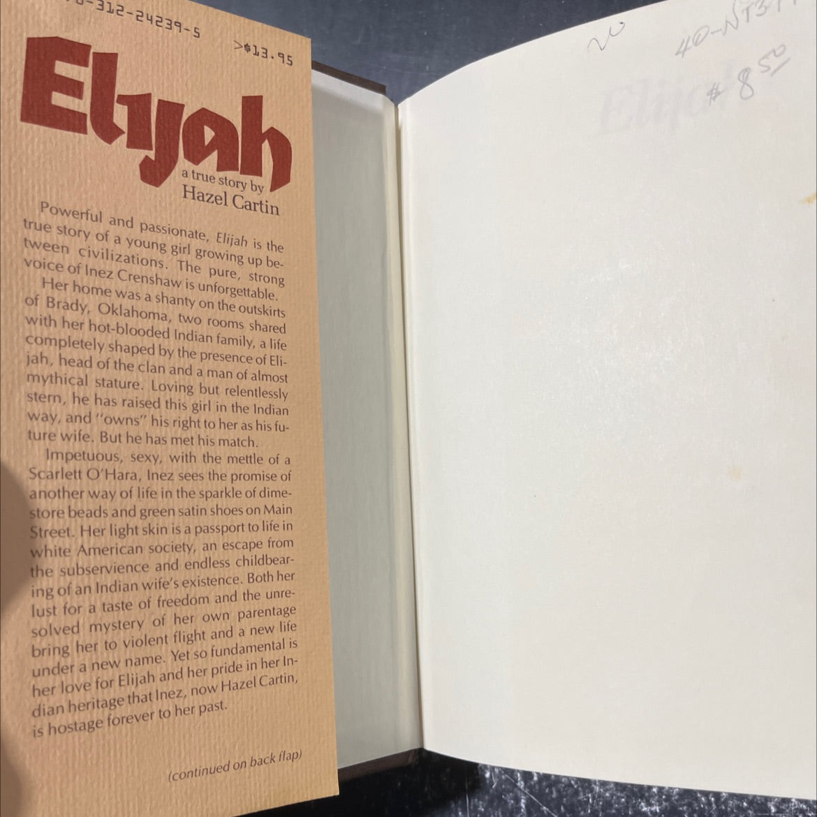 elijah a true story book, by Hazel Cartin, 1980 Hardcover image 4