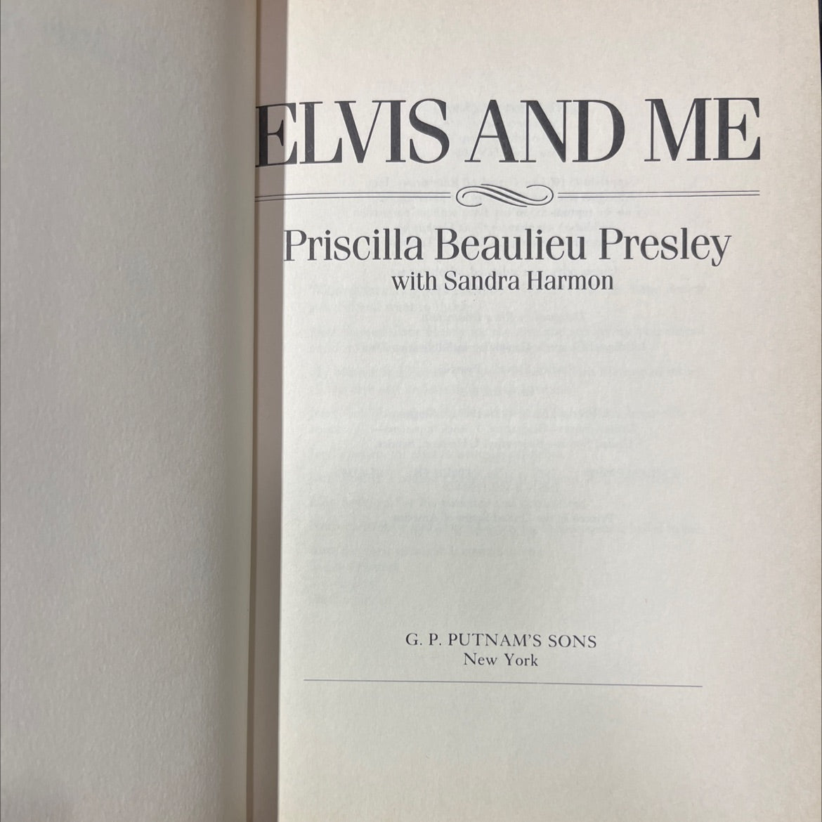 elvis and me book, by priscilla beaulieu presley with sandra harmon, 1985 Hardcover image 2