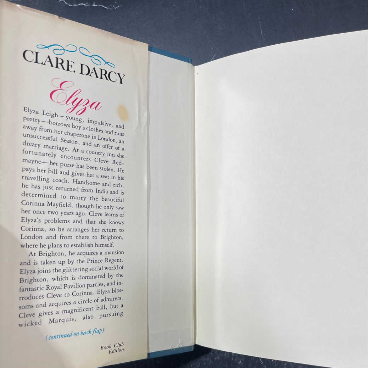 elyza book, by Clare Darcy, 1976 Hardcover image 4