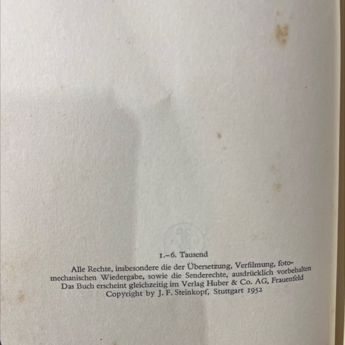 emanuel stickelberger poet in everyday life book, by unknown, 1952 Leather image 3