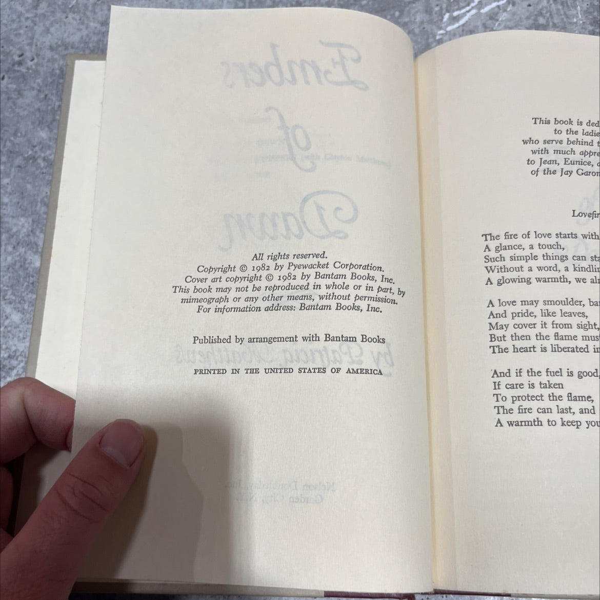 embers of the joy on age dawn book, by Patricia Matthews, 1982 Hardcover image 3
