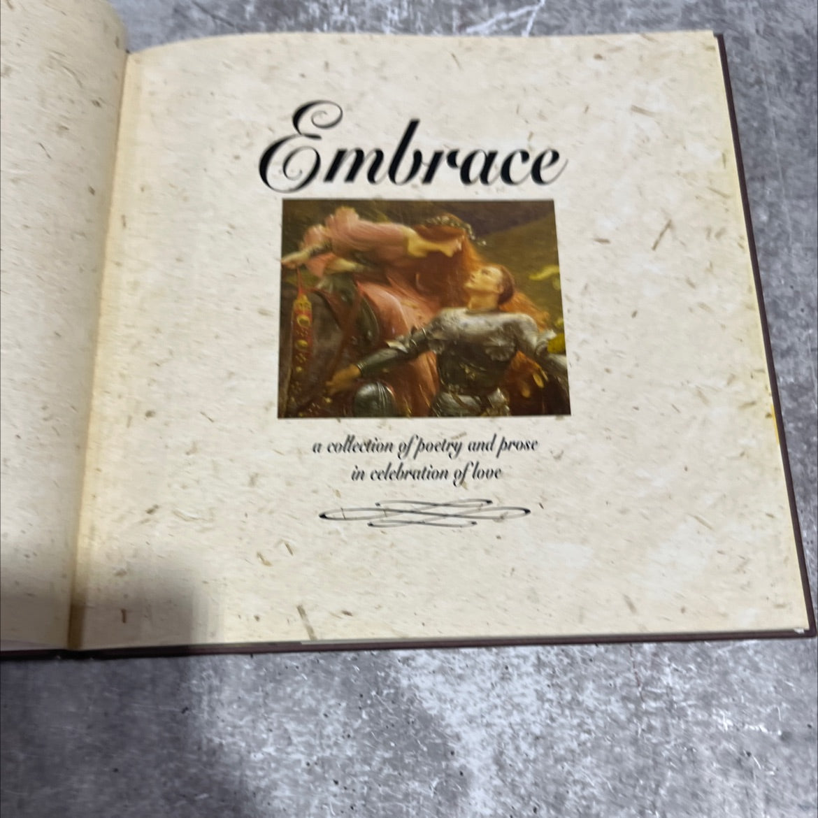 embrace a collection of poetry and prose in celebration of love book, by unknown, 1997 Hardcover image 2