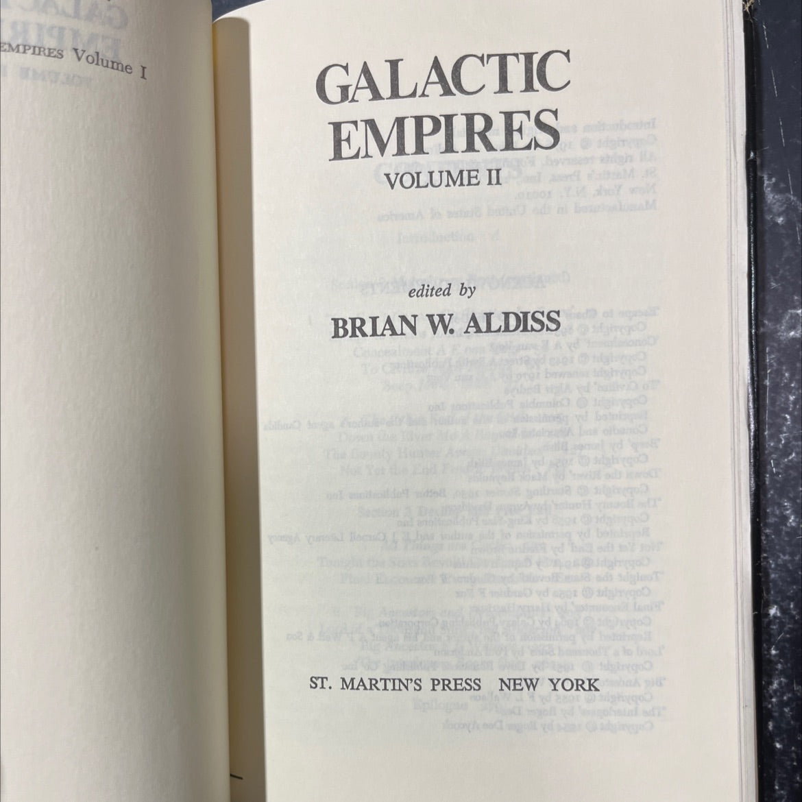 empires volume i galactic empires volume ii book, by brian w. aldiss, 1976 Hardcover image 2
