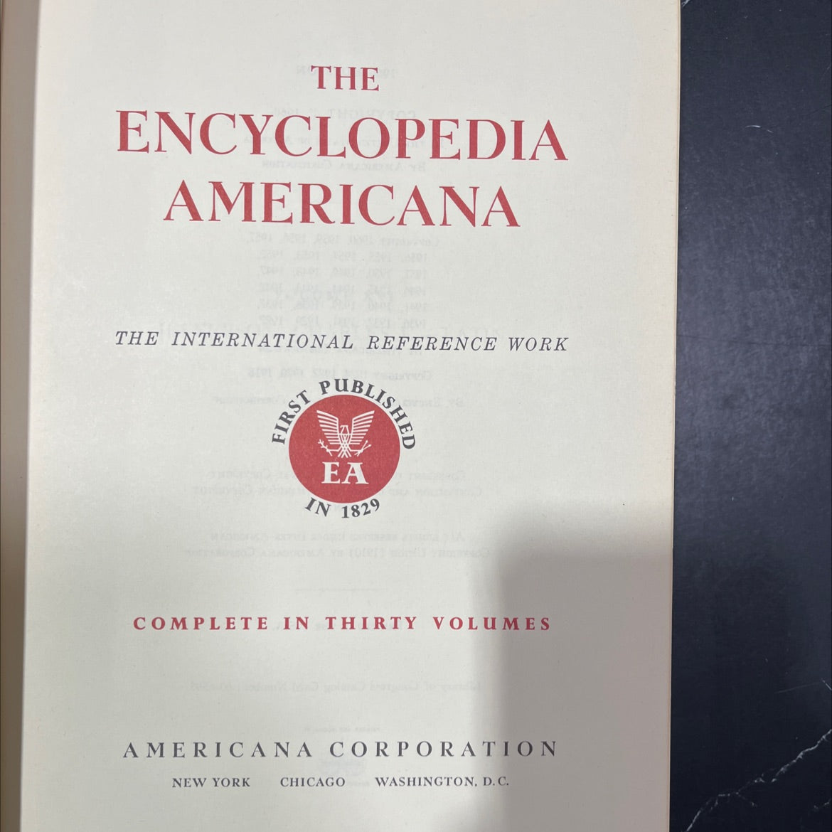 encyclopedia americana book, by americana corporation, 1960 Hardcover image 2