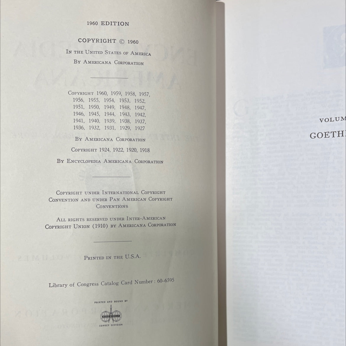 encyclopedia americana book, by unknown, 1960 Hardcover image 3