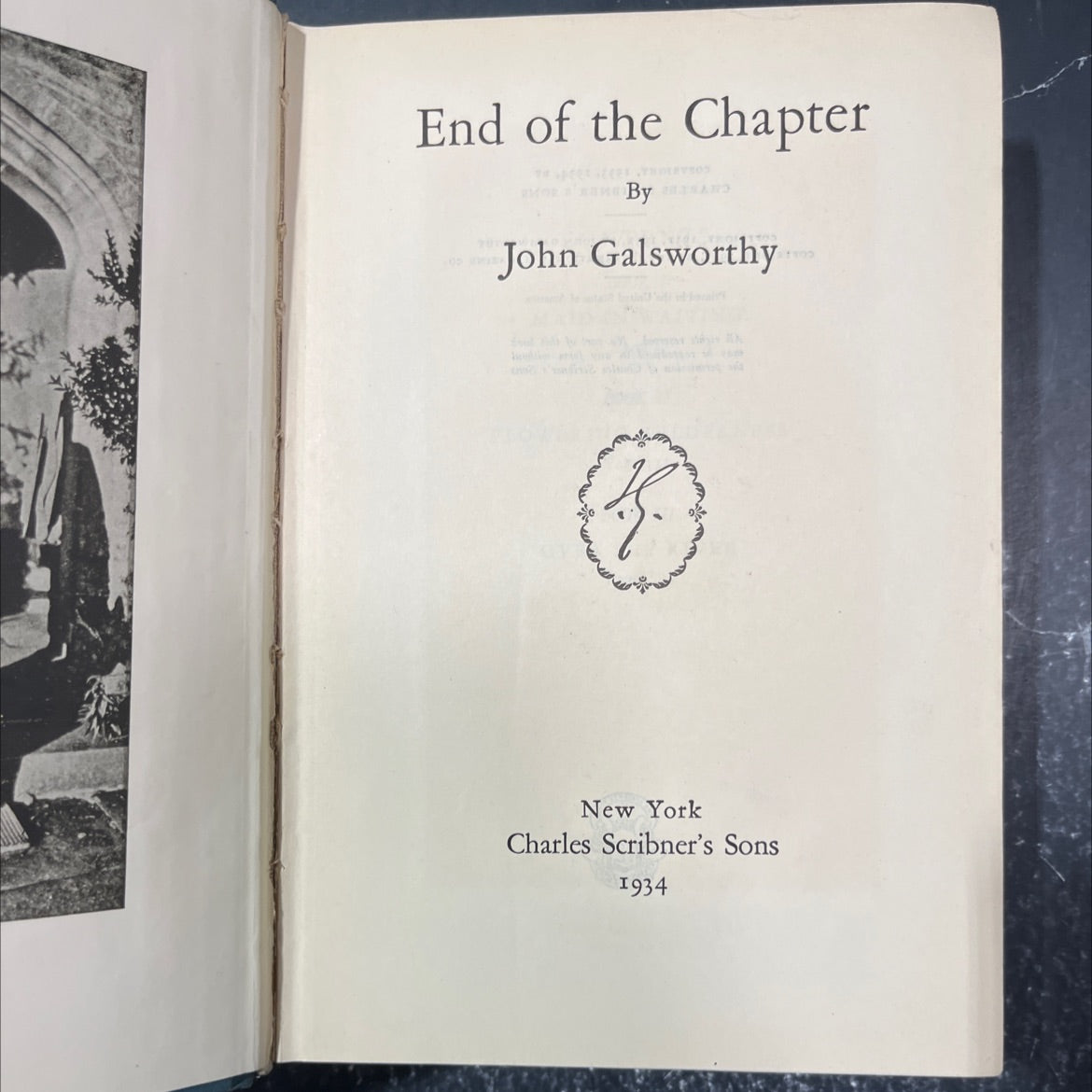 end of the chapter book, by john galsworthy, 1934 Hardcover image 2
