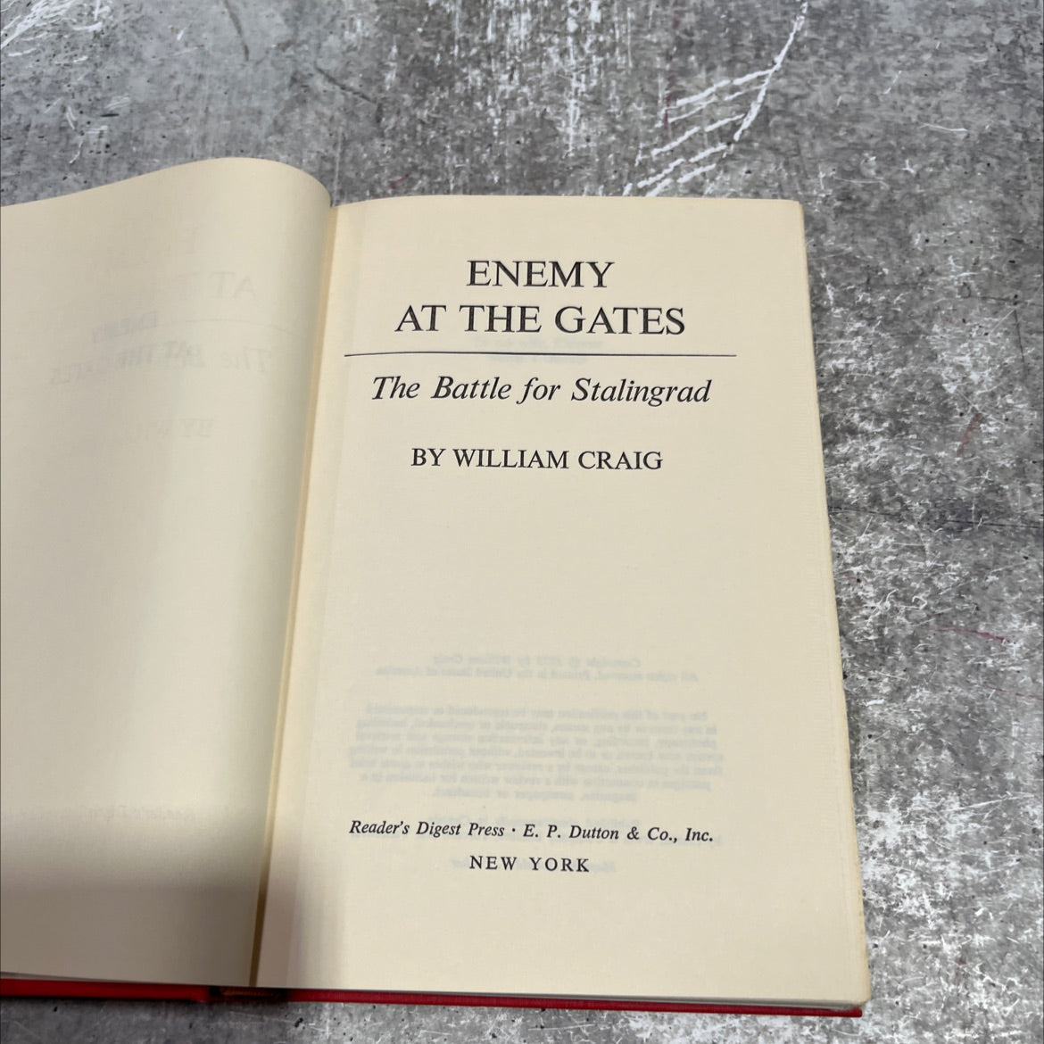 enemy at the gates the battle for stalingrad book, by william craig, 1973 Hardcover image 2