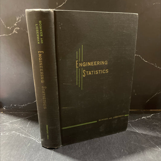 engineering statistics book, by albert h. bowker, gerald j. lieberman, 1959 Hardcover image 1