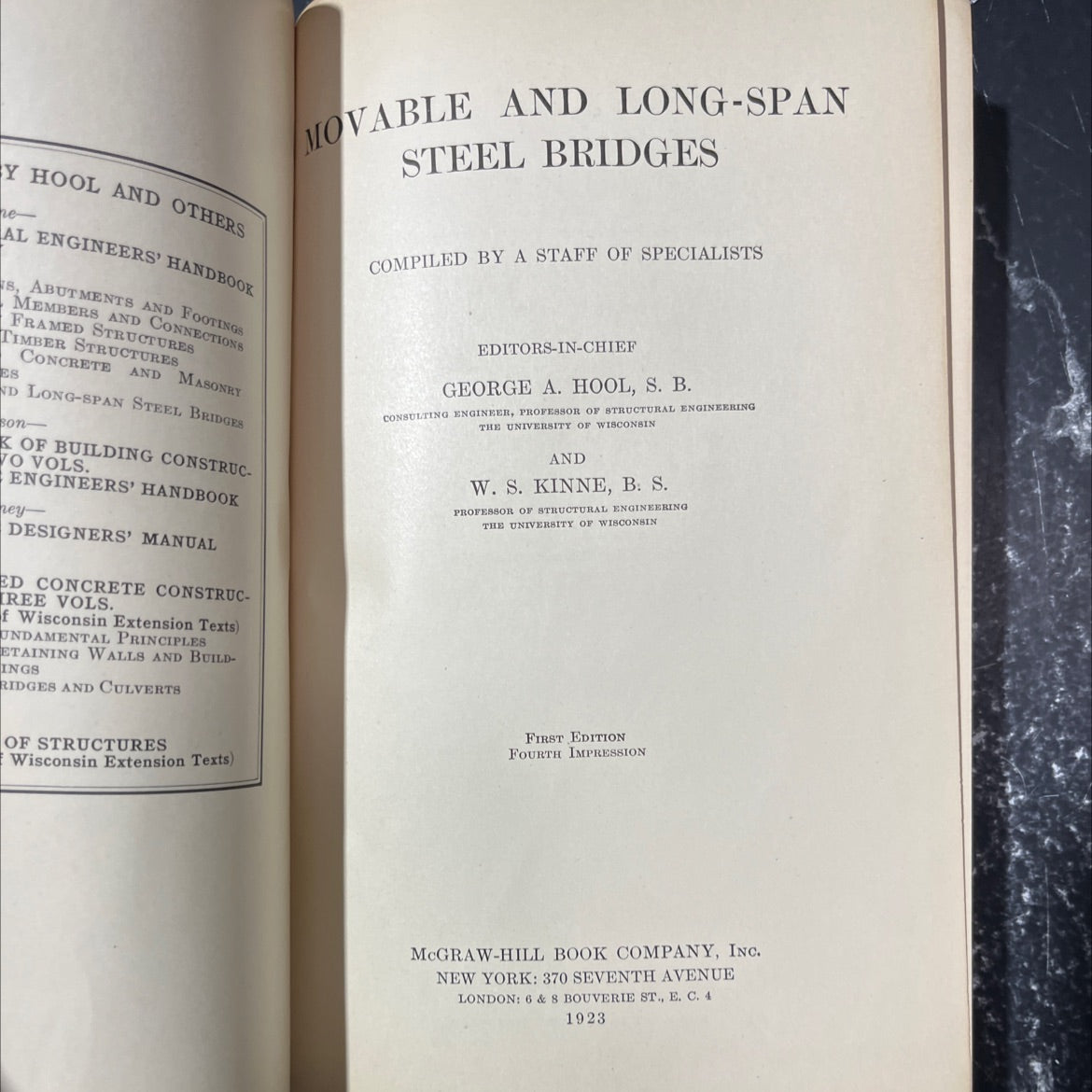 engineers' handbook book, by george a. hool, w. s. kinne, 1924 Hardcover image 2